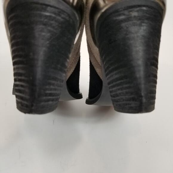 Jeffrey Campbell Optimum Black Gray Suede Ankle Boots Booties Size 9 - Picture 5 of 9
